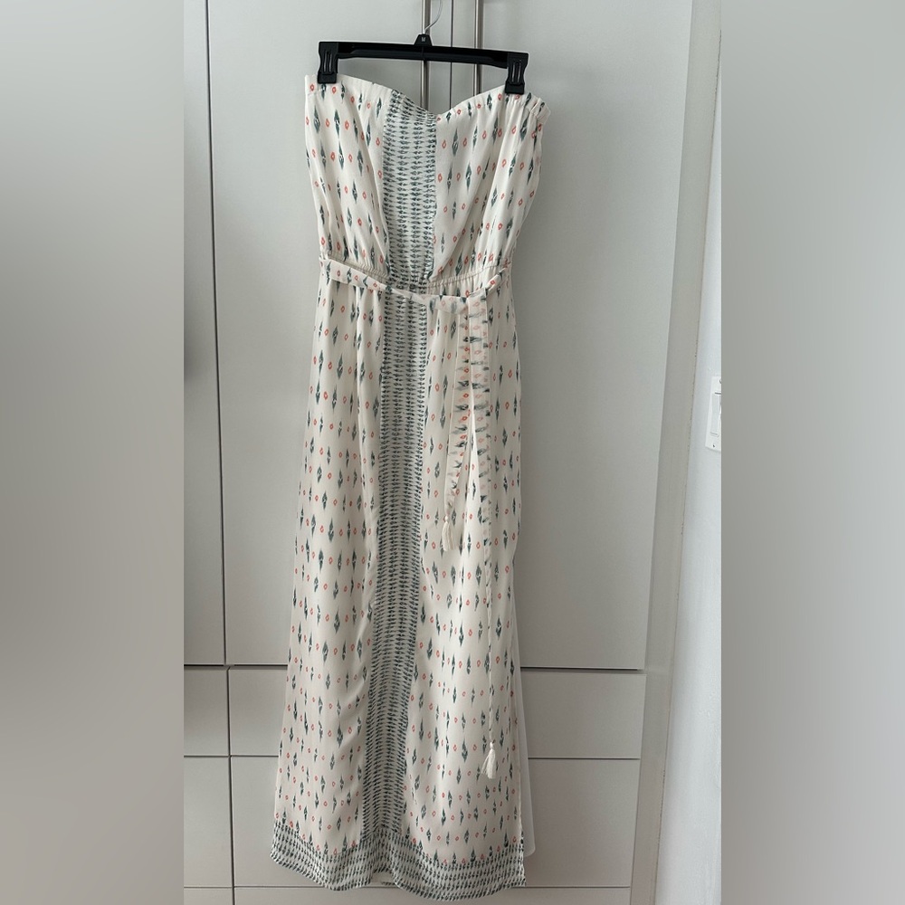 Joie silk strapless boho maxi dress